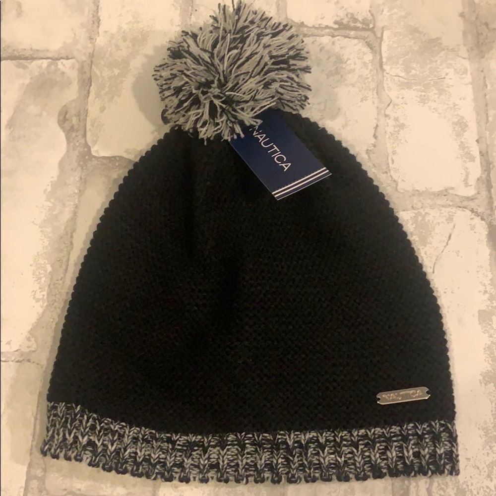 Nautica Black Beanie 